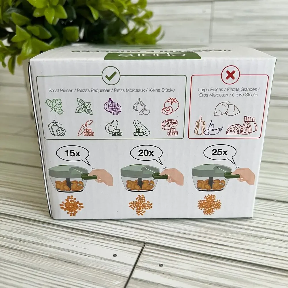 NIB Epare Vegetable Chopper Cutter Chopper Kitchenware 18 oz Capacity
